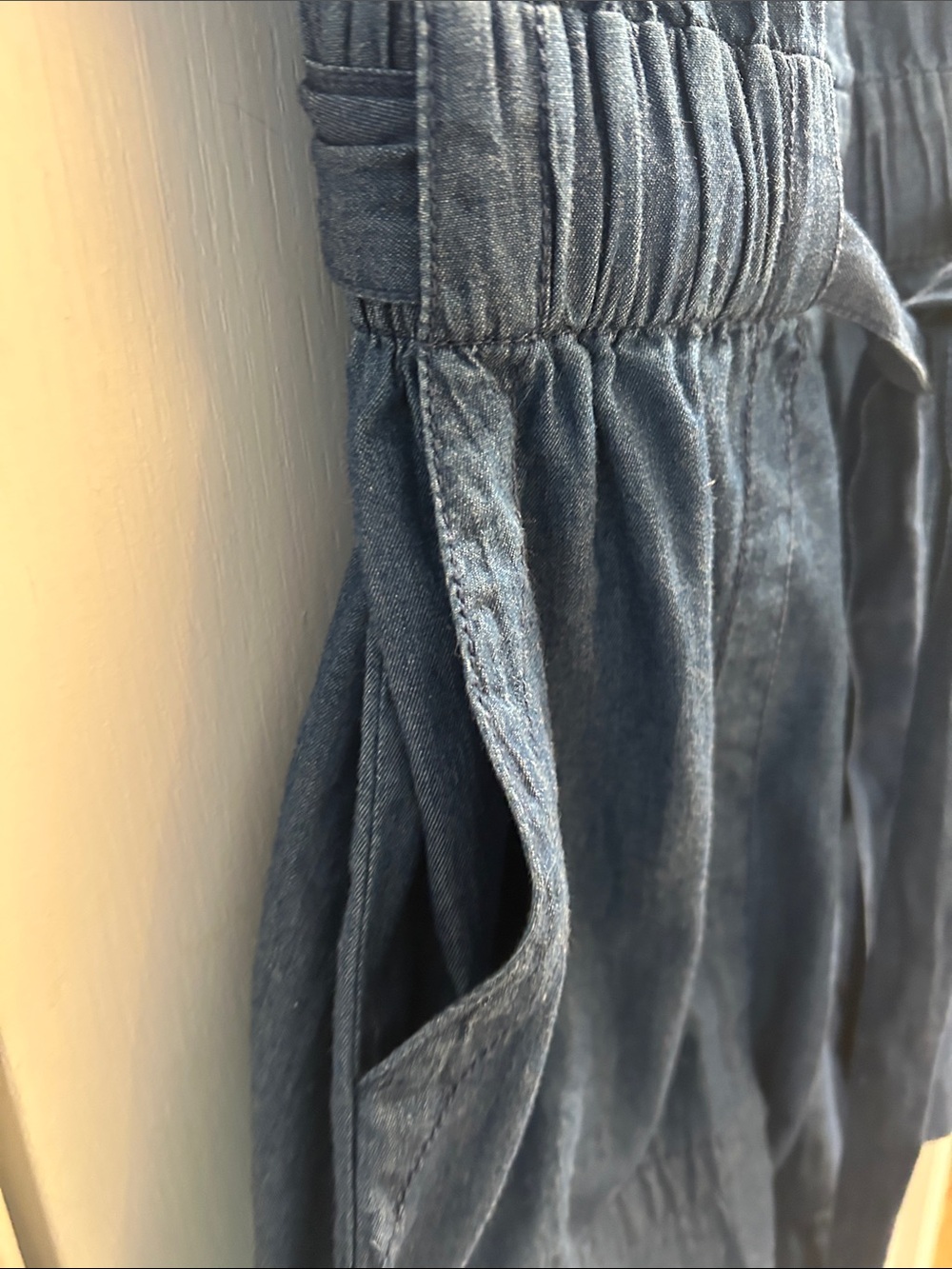Isaac Mizrahi Denim Blue Sleeveless Jumpsuit Romper - Picture 6 of 9